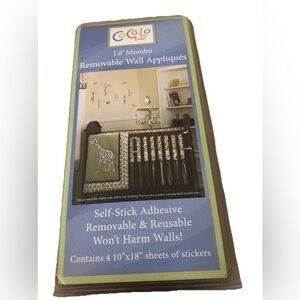 Cocalo Baby Wall Appliques Decals Stickers Self-Stick Nursery Decor Giraffe